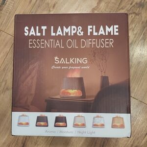 SALKING 2-in-1 Himalayan Salt Lamp Diffuser Cool Mist Humidifier Aromatherapy...